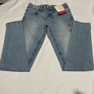 SO Girls Mid Rise Favorite Skinny Blue JEANS Sz 10 Adjustable Waistband) NWT